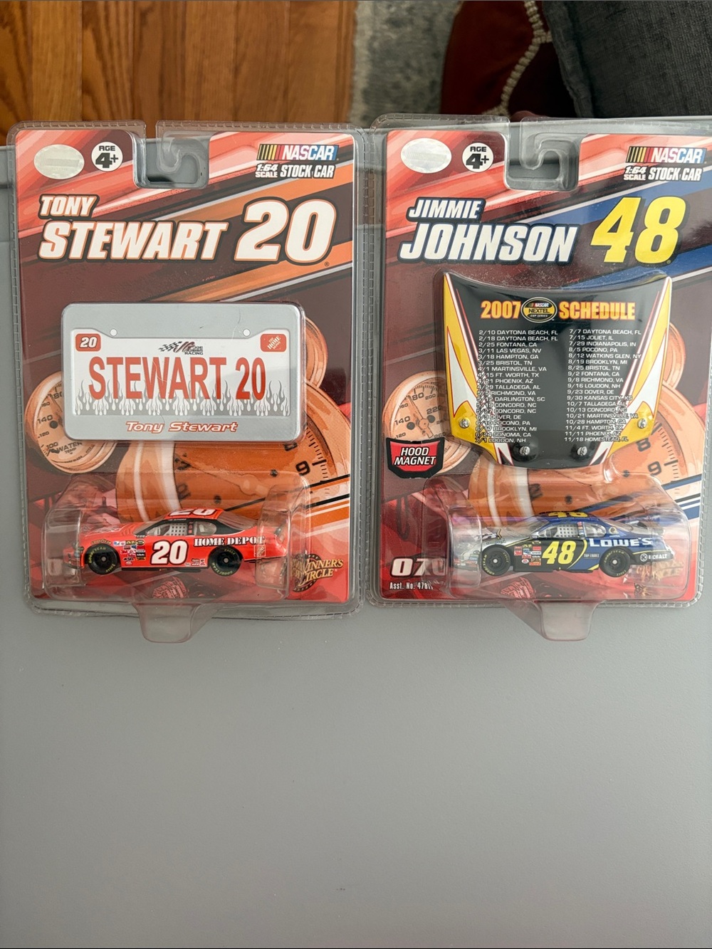 Tony Stewart #20 & Jimmie Johnson #48 Die-Cast NASCAR Twin Pack - Red & Blue